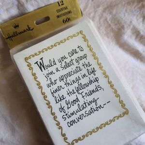 Vintage Hallmark Cocktail Party Invitations 12 With Envelopes New Year's Eve